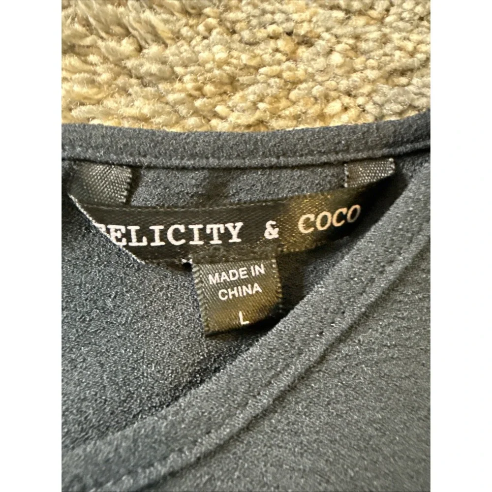 Felicity & Coco Women's Crepe Shift Dress Black Size L